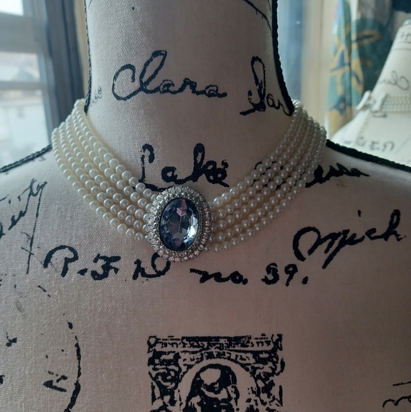 Vintage 5 strand pearl necklace - Picture 2 of 4